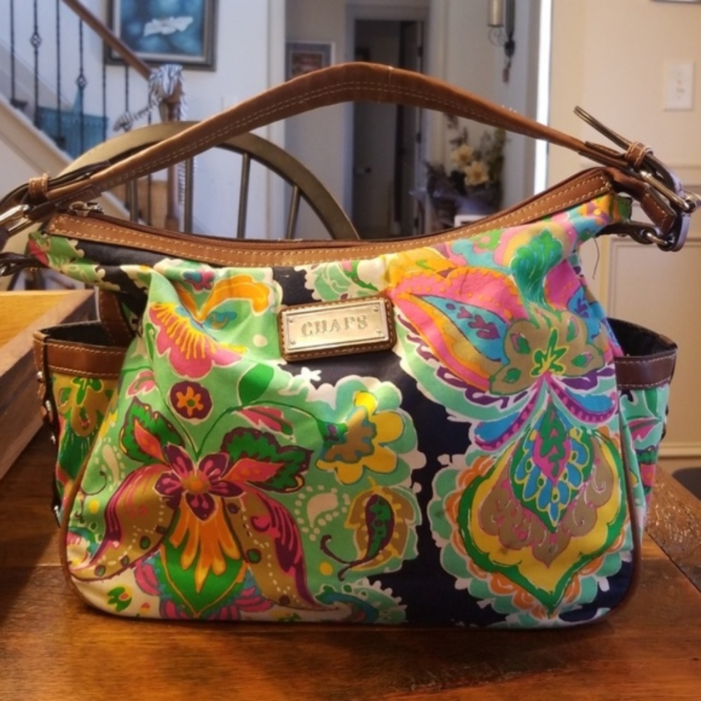 Chaps Floral Hobo Purse